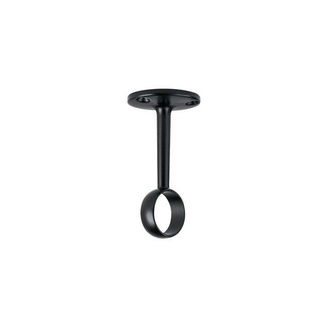 Soporte negro para tubo redondo de closet, HERMEX
