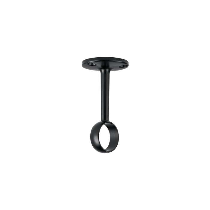 Soporte negro para tubo redondo de closet, HERMEX