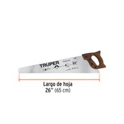 Serrucho 26' Selecto, 6 DPP, TRUPER
