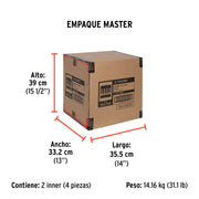 Juego de 4 sujetadores con matraca carga máxima 1000 kg