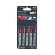 Blíster con 5 seguetas 12 DPP zanco 'U' corte recto metal