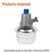 Luminario suburbano con foco LED 50W 6500K y sensor de luz