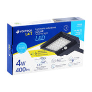 Luminario suburbano solar LED 4 W 6500 K con sensor de luz
