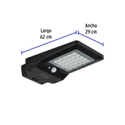 Luminario suburbano solar LED 4 W 6500 K con sensor de luz