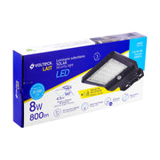 Luminario suburbano solar LED 8 W 6500 K con sensor de luz