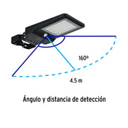 Luminario suburbano solar LED 8 W 6500 K con sensor de luz