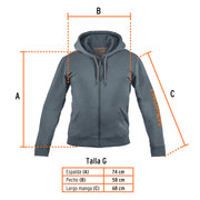 Sudadera gris para caballero, talla G, TRUPER