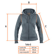 Sudadera gris para dama, talla G, TRUPER