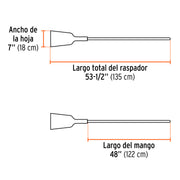 Raspador forjado de 7', mango de 48', TRUPER