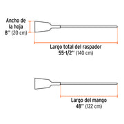 Raspador forjado de 8', mango de 48', TRUPER