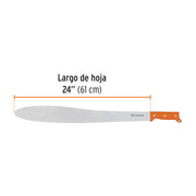 Machete Caguayano 24' cacha naranja remachada, TRUPER