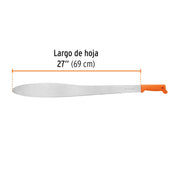 Machete Caguayano 27' cacha naranja inyectada, TRUPER