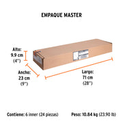 Machete estándar 18' cacha naranja remachada, TRUPER