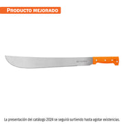 Machete estándar 18' cacha naranja remachada, TRUPER