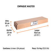 Machete estándar 20' cacha naranja remachada, TRUPER