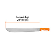 Machete estándar 20' cacha naranja remachada, TRUPER