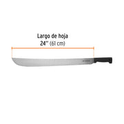 Machete estándar 24' cacha negra inyectada, TRUPER