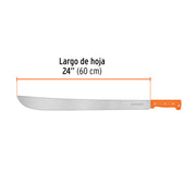 Machete estándar 24' cacha naranja remachada, TRUPER