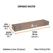 Machete estándar 26' cacha naranja remachada, TRUPER