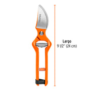 Tijera para poda 9-1/2' forjada cuchilla de paso, TRUPER
