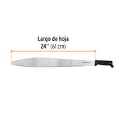 Machete acapulqueño de 24' cacha negra inyectada, TRUPER