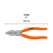 Pinza para electricista 7' mango de PVC, TRUPER