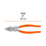 Pinza para electricista 8' mango de PVC, TRUPER