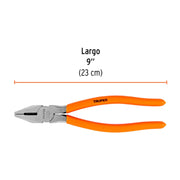 Pinza para electricista 9' mango de PVC, TRUPER
