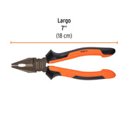 Pinza para electricista 7' alta palanca, Comfort Grip,EXPERT