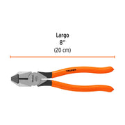 Pinza para electricista 8' uso rudo, mango PVC, TRUPER
