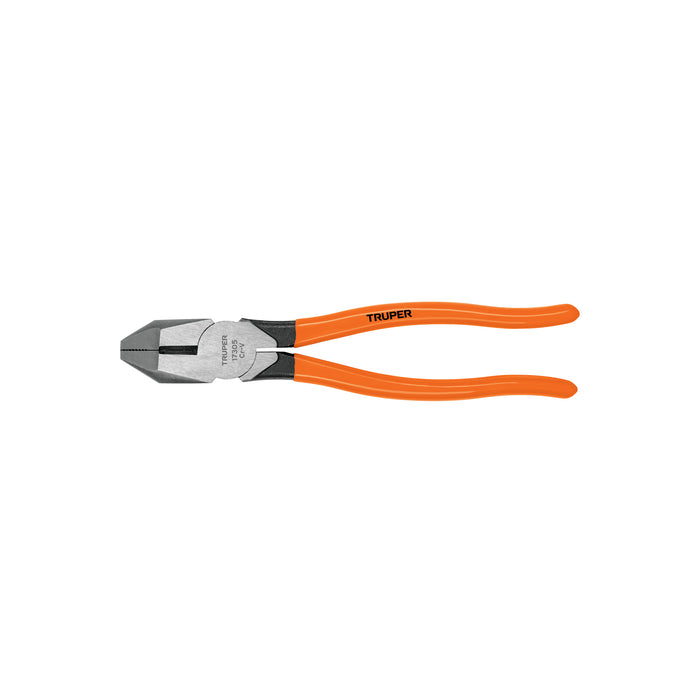 Pinza para electricista 9' uso rudo, mango PVC, TRUPER
