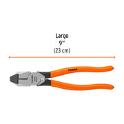 Pinza para electricista 9' uso rudo, mango PVC, TRUPER
