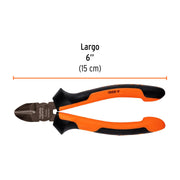 Pinza corte diagonal 6' alta palanca, Comfort Grip, EXPERT