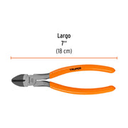 Pinza de corte diagonal 7' mango de PVC, TRUPER