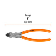 Pinza de corte diagonal 8' mango de PVC, TRUPER