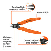 Pinza 5' de corte para electrónica, TRUPER