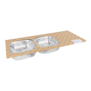 Tarja de empotrar 120x50cm doble tina izquierda, FOSET BASIC