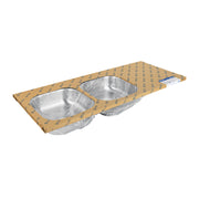 Tarja de empotrar 120 x 50 cm doble tina izquierda, FOSET