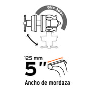 Tornillo de banco 5' uso industrial de hierro nodular