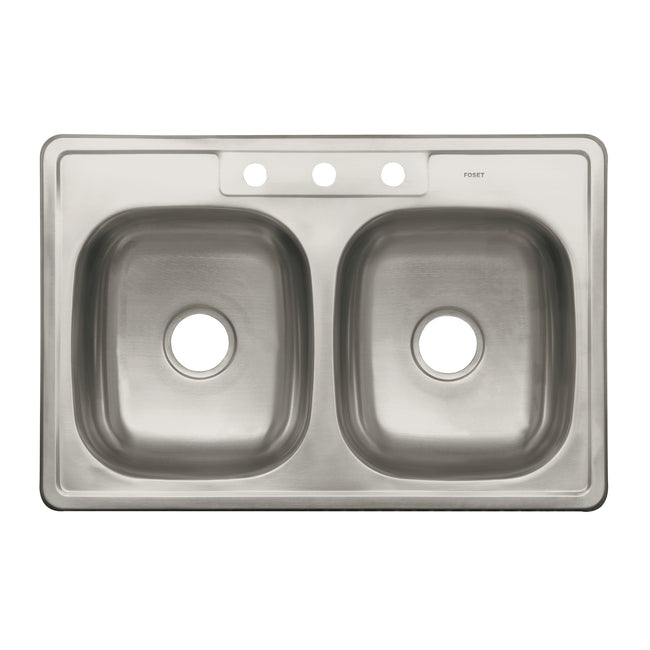 Tarja de empotrar 84x56cm doble tina, FOSET BASIC