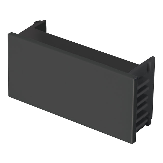 Tapón ciego, 1 módulo, línea Española, color negro, VOLTECK