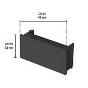 Tapón ciego, 1 módulo, línea Española, color negro, VOLTECK