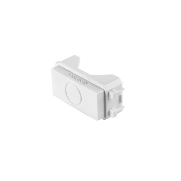 Módulo (tapón) ciego, línea Italiana, color blanco, VOLTECK