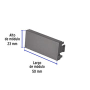 Tapón ciego acero inox de 1 módulo, línea Lisboa, VOLTECK