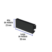 Tapón ciego negro de 1 módulo, línea Lisboa, VOLTECK