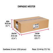 Caja con 25 taquetes arpón de 1/2' x 7', FIERO