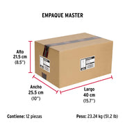 Caja con 100 taquetes arpón de 1/4' x 3', FIERO