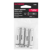 Bolsa con 4 taquetes expansivos de 1/4' con tornillo, FIERO