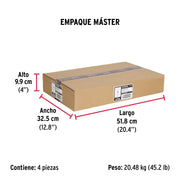 Caja con 25 taquetes expansivos 16x90 mm con armella abierta