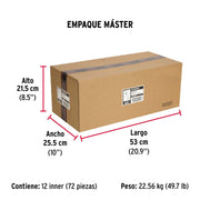 Bolsa con 6 taquetes arpón 3/8' x 3-1/2', FIERO